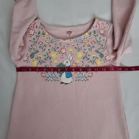 Uniqlo Kids Big Girls Peter Rabbit Long Sleeve Sweat Dress Pink Size 120/8-9 - Picture 10 of 12